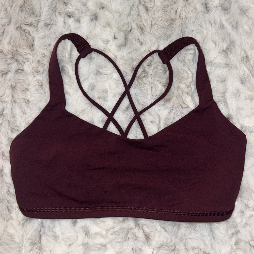 Lululemon Athletica Dark Red Strappy Sports Bra